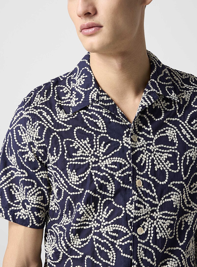 Embroidered flowers short-sleeve shirt | PS Paul Smith | Shop