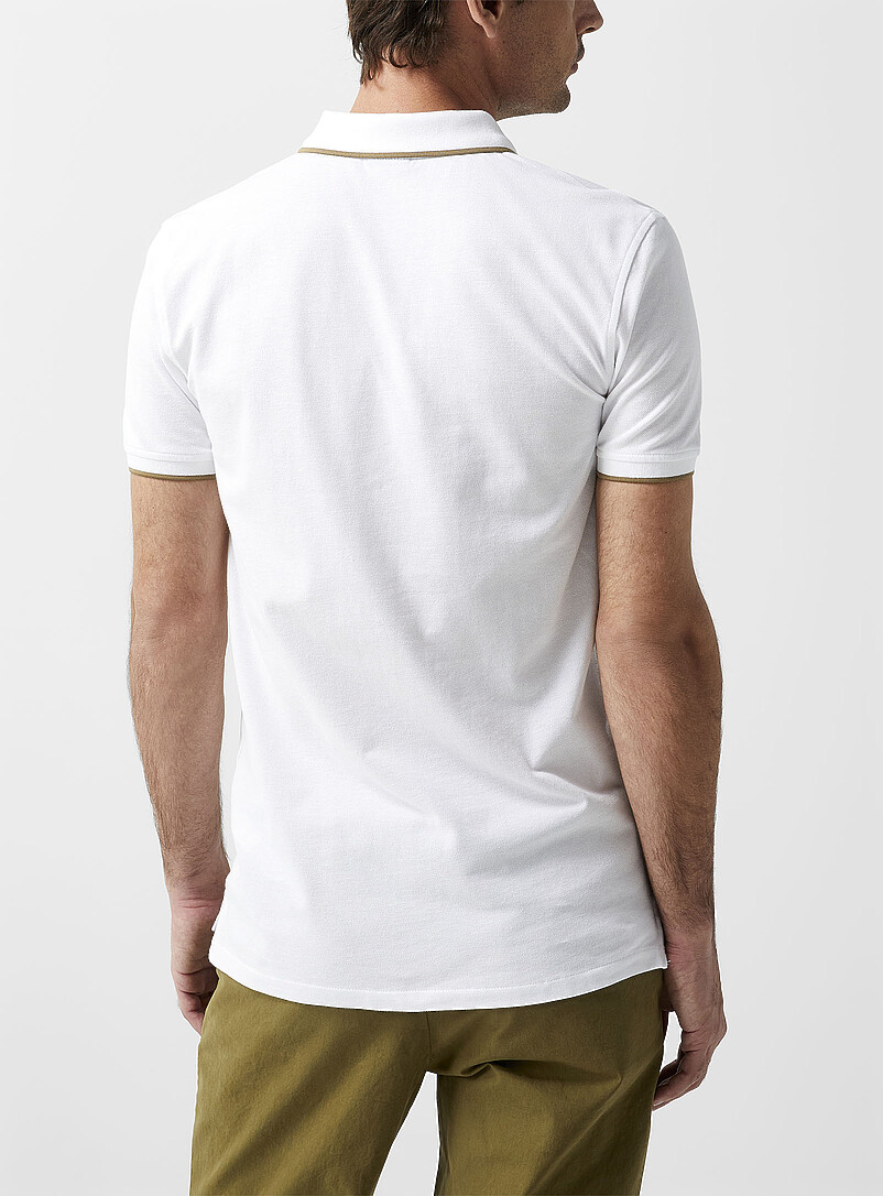 PS Paul Smith: Le polo piqu&eacute; bordures accent Vert pistache - Menthe pour homme