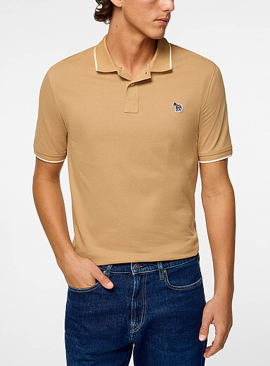 PS Paul Smith: Le polo piqu&eacute; bordures accent Chameau pour homme
