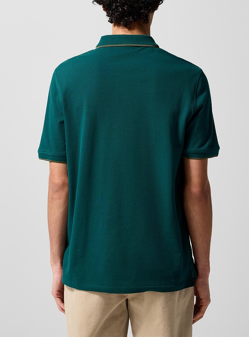 PS Paul Smith: Le polo piqu&eacute; bordures accent Vert pistache - Menthe pour homme