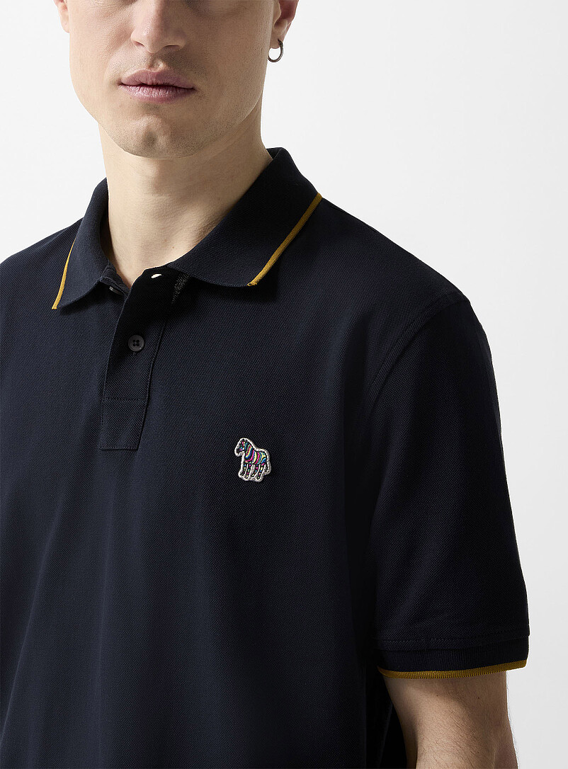 PS Paul Smith: Le polo piqu&eacute; bordures accent Vert pistache - Menthe pour homme