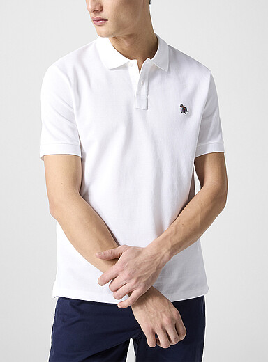 PS Paul Smith: Le polo &eacute;cusson z&egrave;bre Blanc pour homme