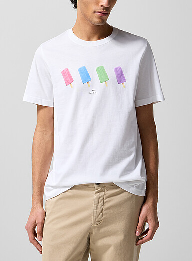 PS Paul Smith White Popsicles T-shirt for men
