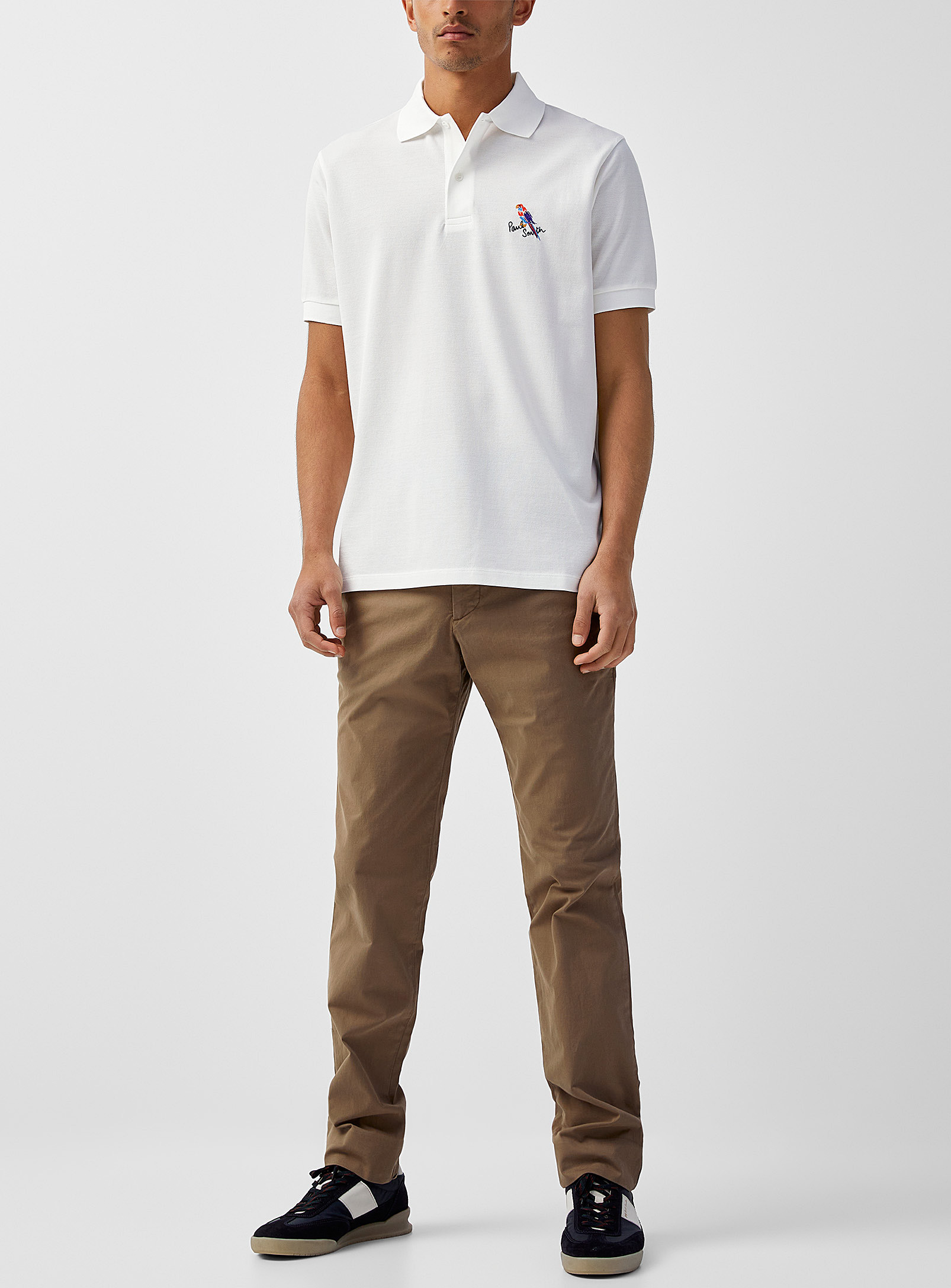 Ps By Paul Smith Zebra Patch Chino Pant In White