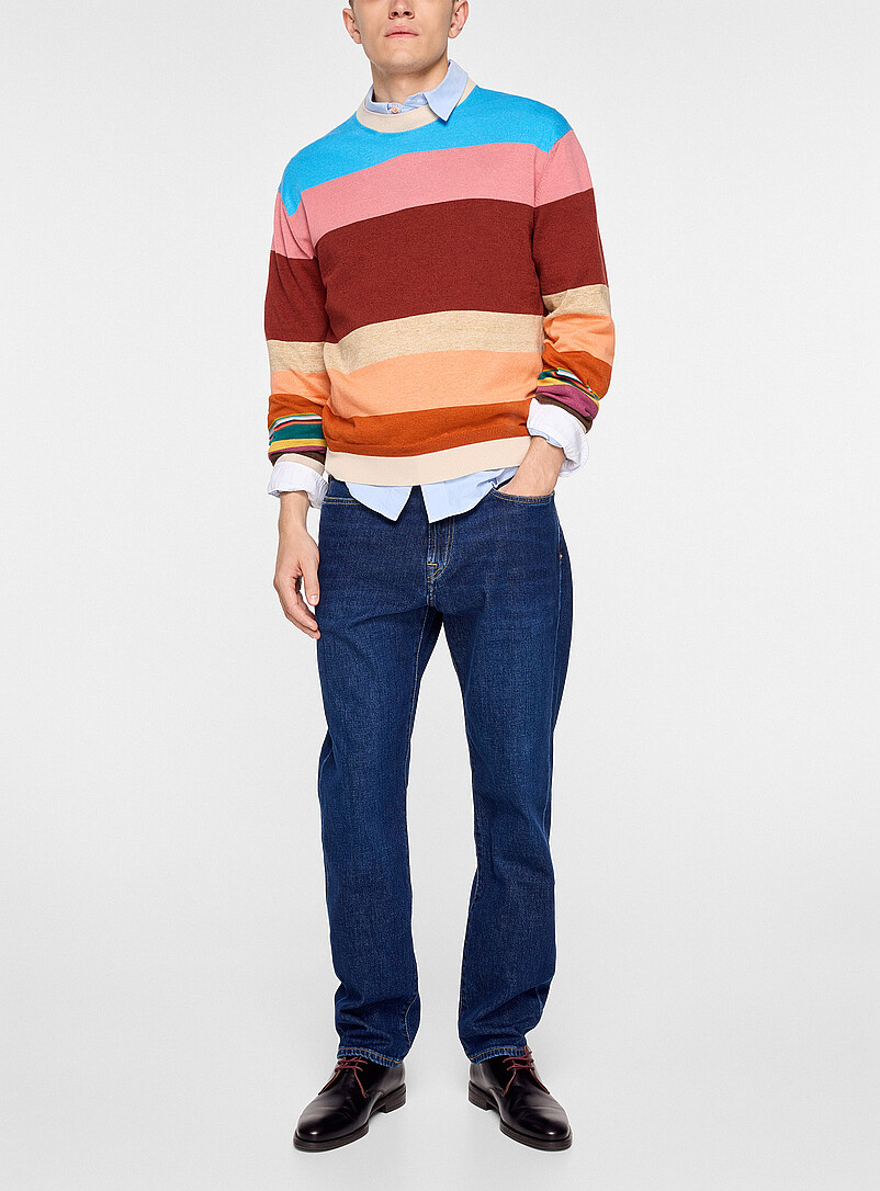 Casual indigo tapered jean product image (primary)