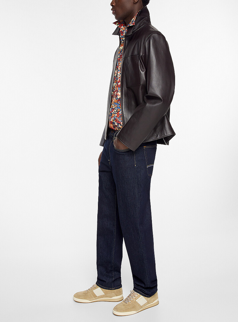Casual indigo tapered jean product image (primary)