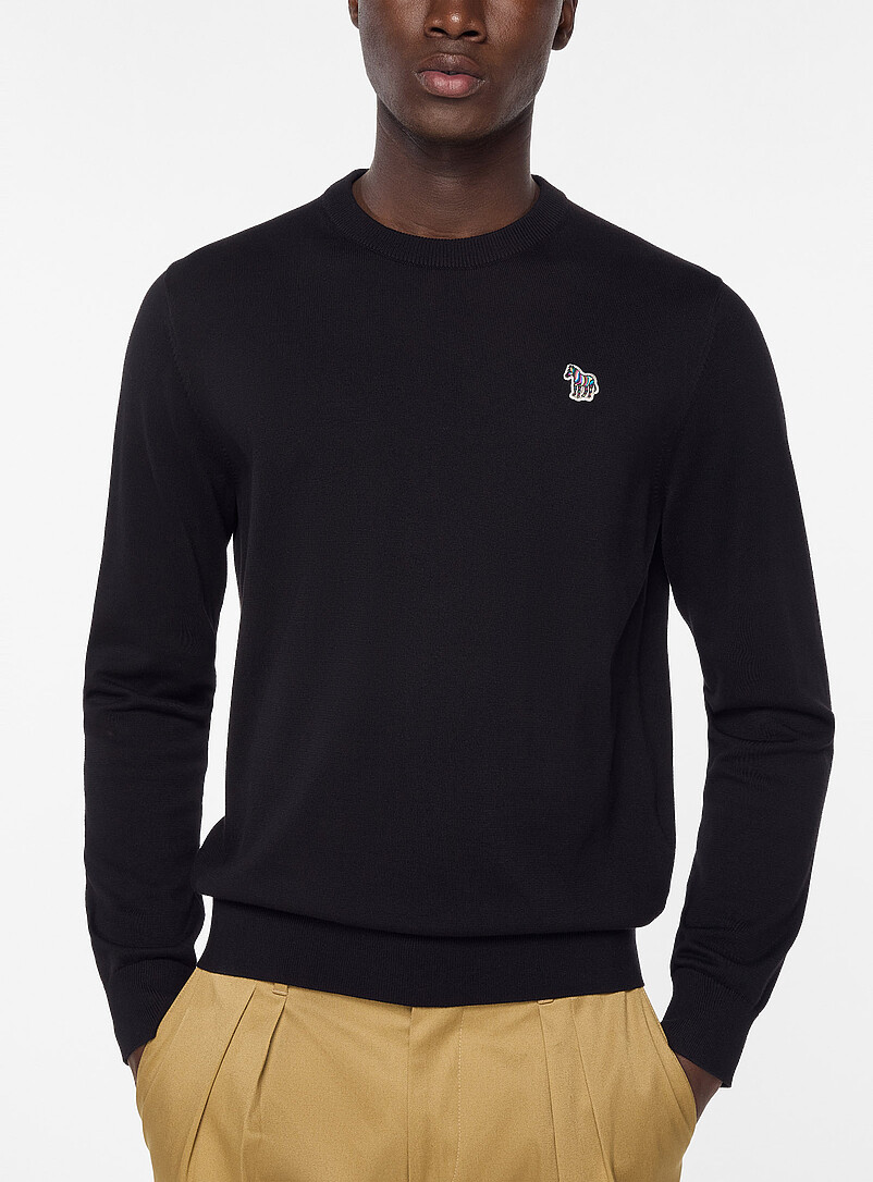 Zebra patch sweater product image (primary)