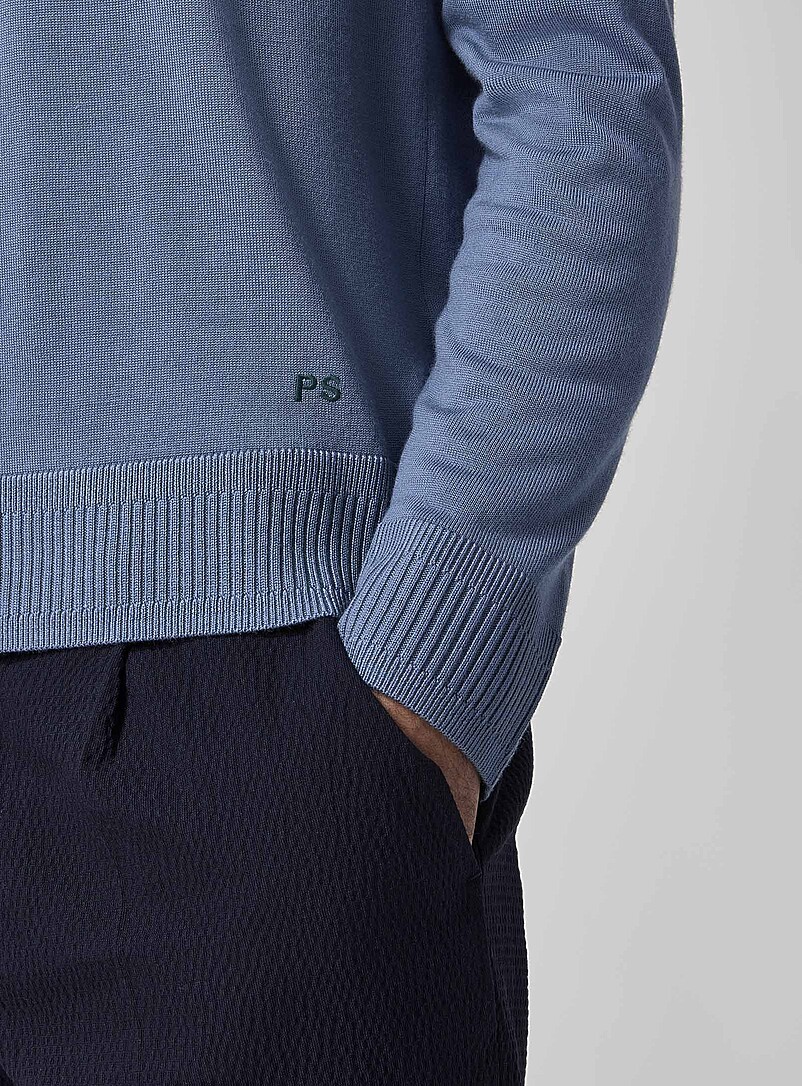 Striped collar merino sweater product image 2
