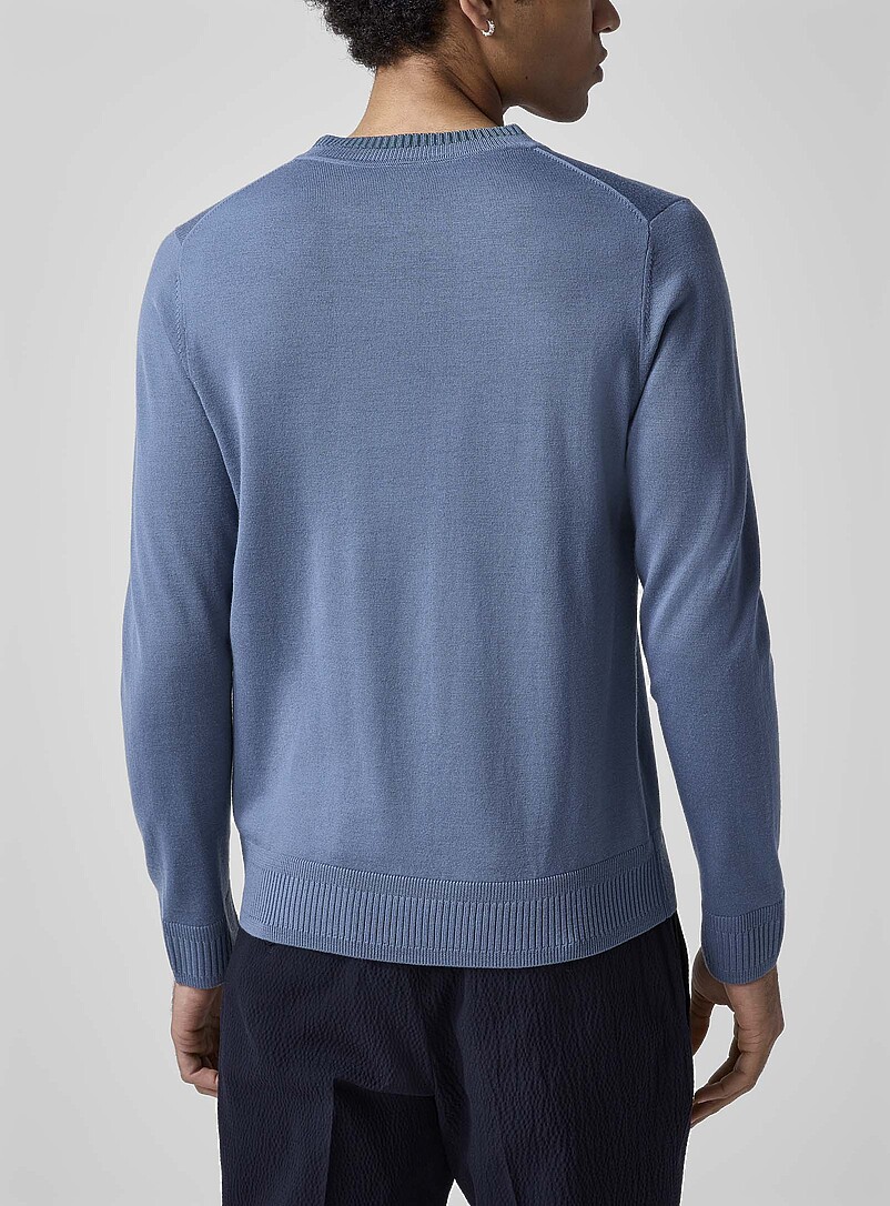 Striped collar merino sweater product image 3