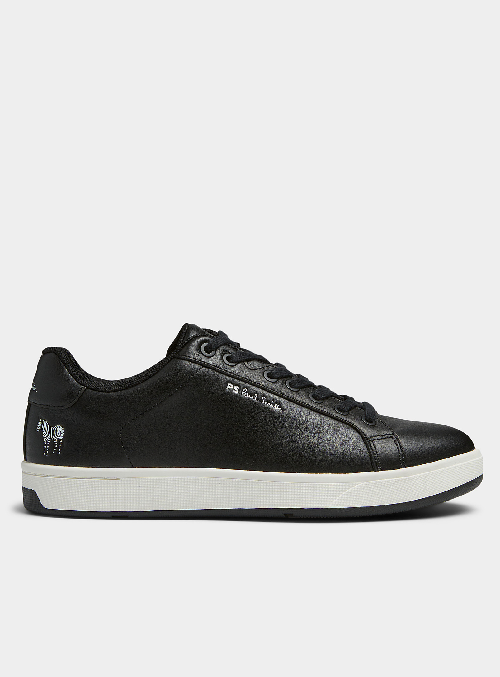 Shop Ps By Paul Smith Albany Black Leather Sneakers Men