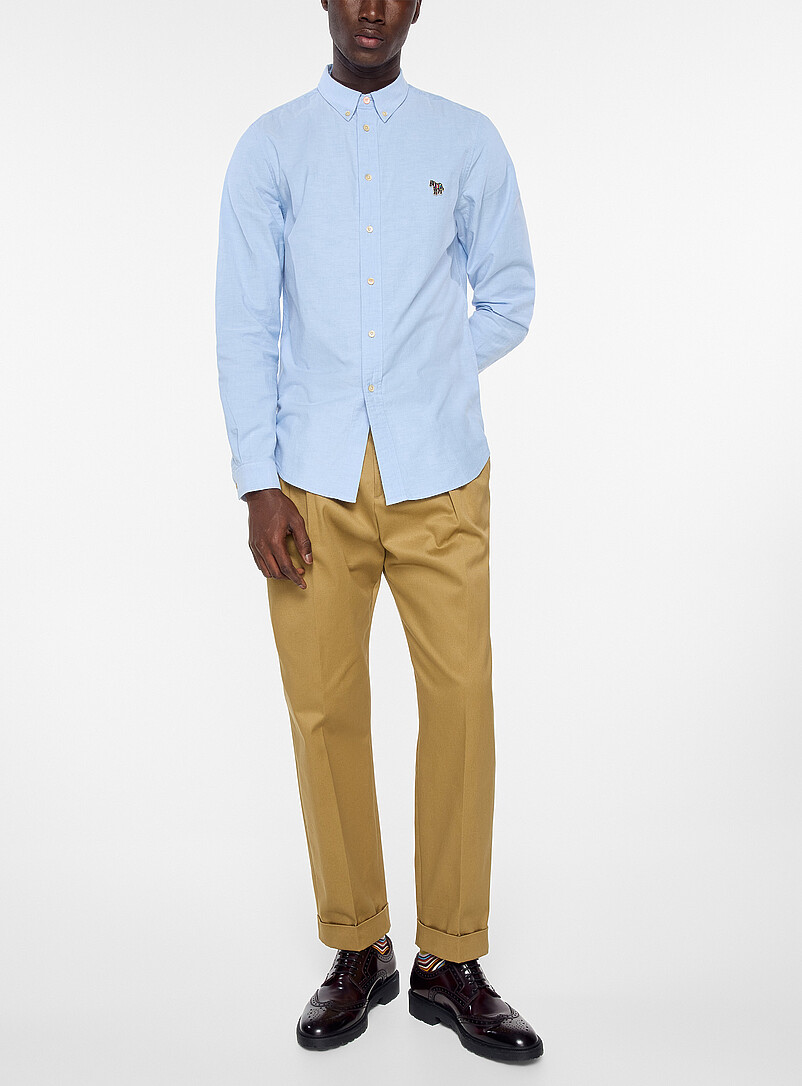 Colourful zebra Oxford shirt product image (primary)
