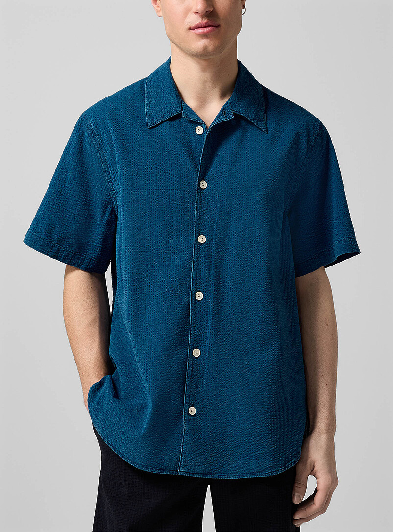 Seersucker Denim Shirt