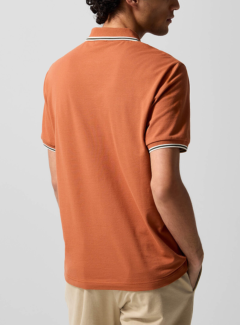 Striped-trim piqué polo product image 2