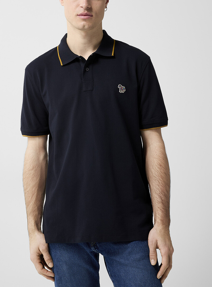 Accent Edging Piqué Polo Shirt