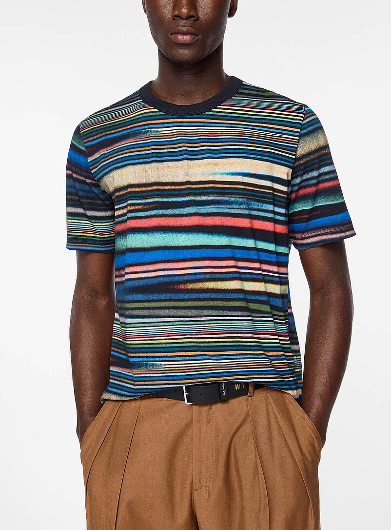 Diffuse stripes T-shirt product image (primary)