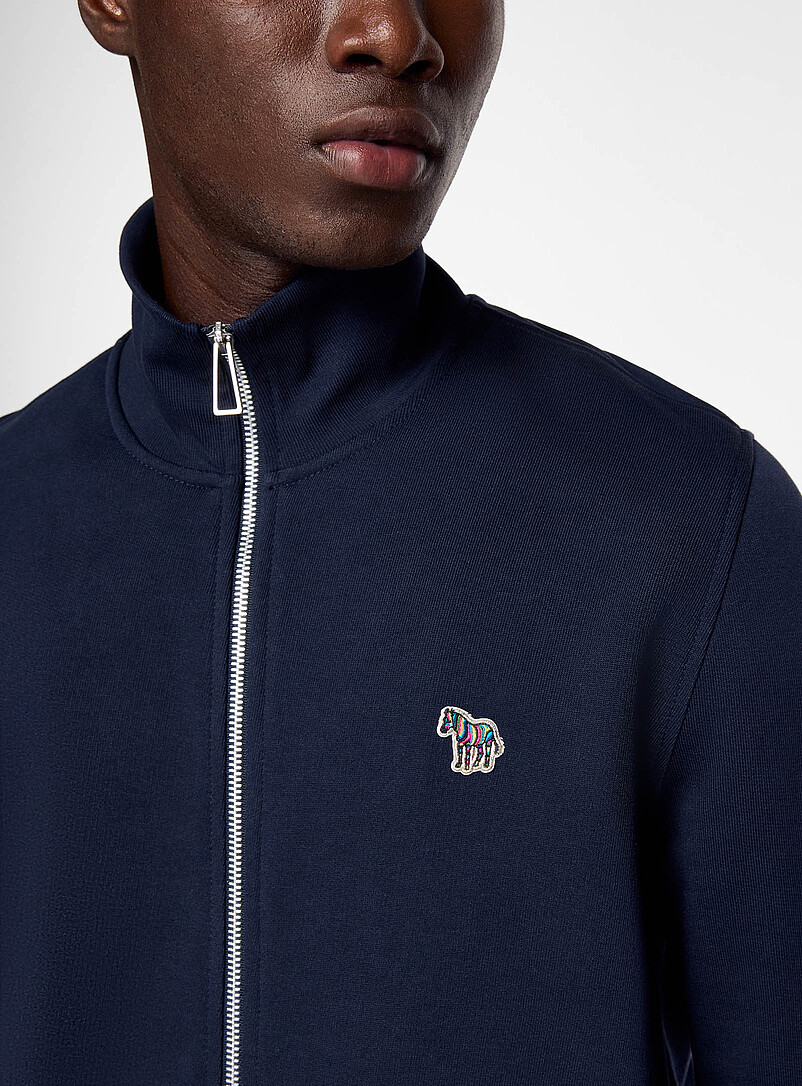 Zebra patch jersey bomber jacket product image 2