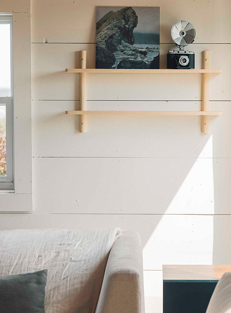 KROFT Assorted Ash wood double wall shelf