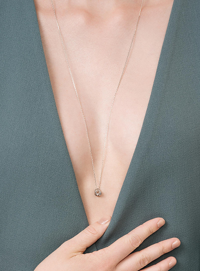 Camillette Silver Long Trois necklace