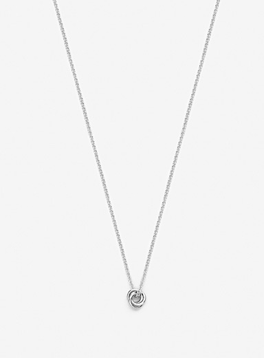 Trois silver necklace
