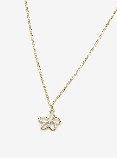 Le collier marguerite plaqu&eacute; or