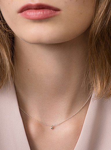 Orb silver necklace
