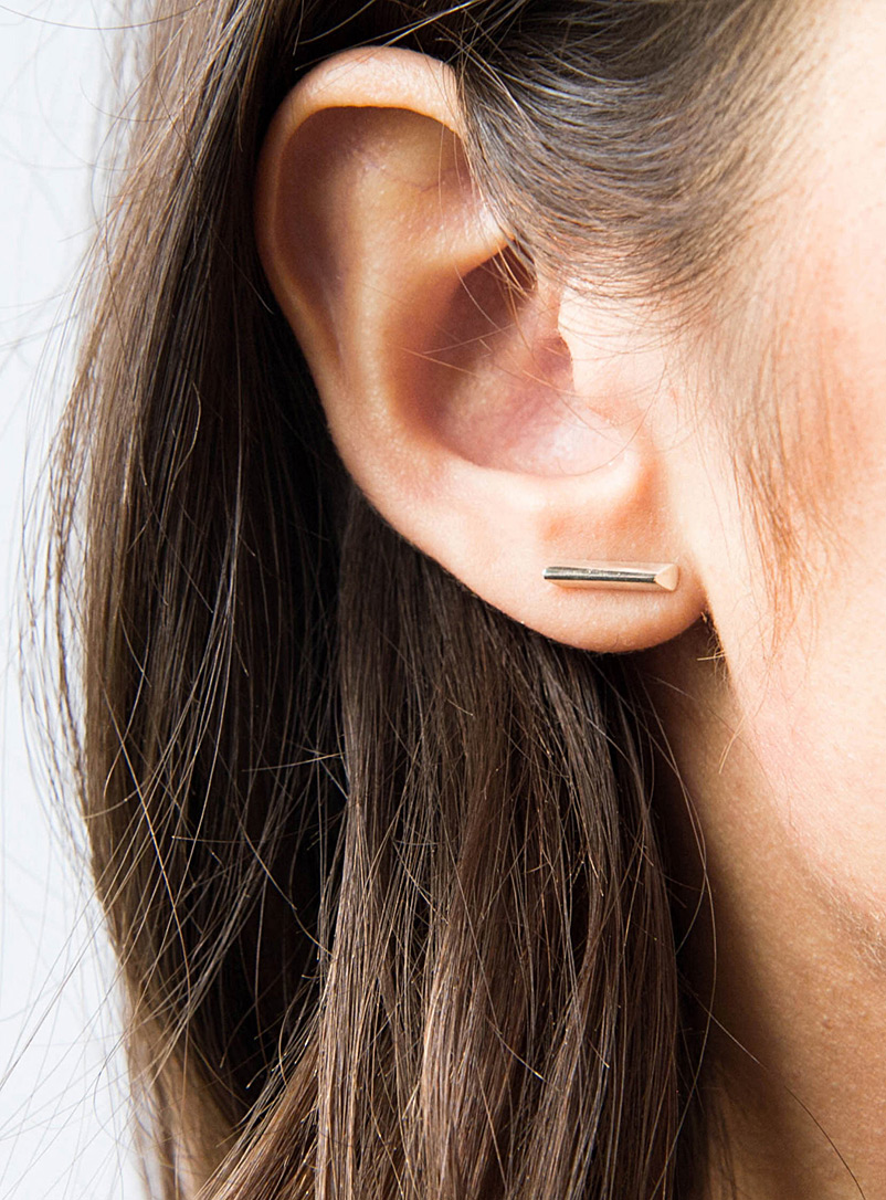Camillette: Les boucles d'oreilles Line en argent Argent