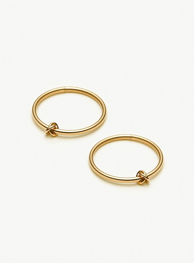 Camillette Assorted Prélude yellow gold sleeper hoop earrings