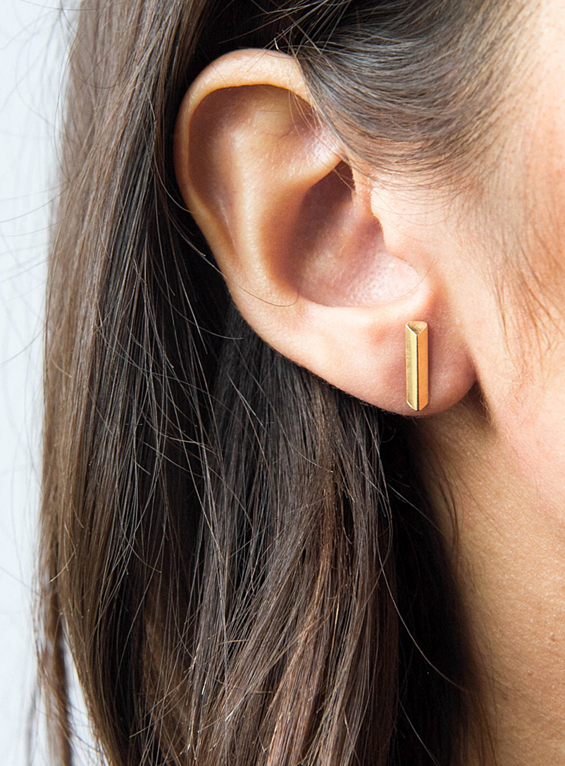 Camillette Assorted Brass Line earrings