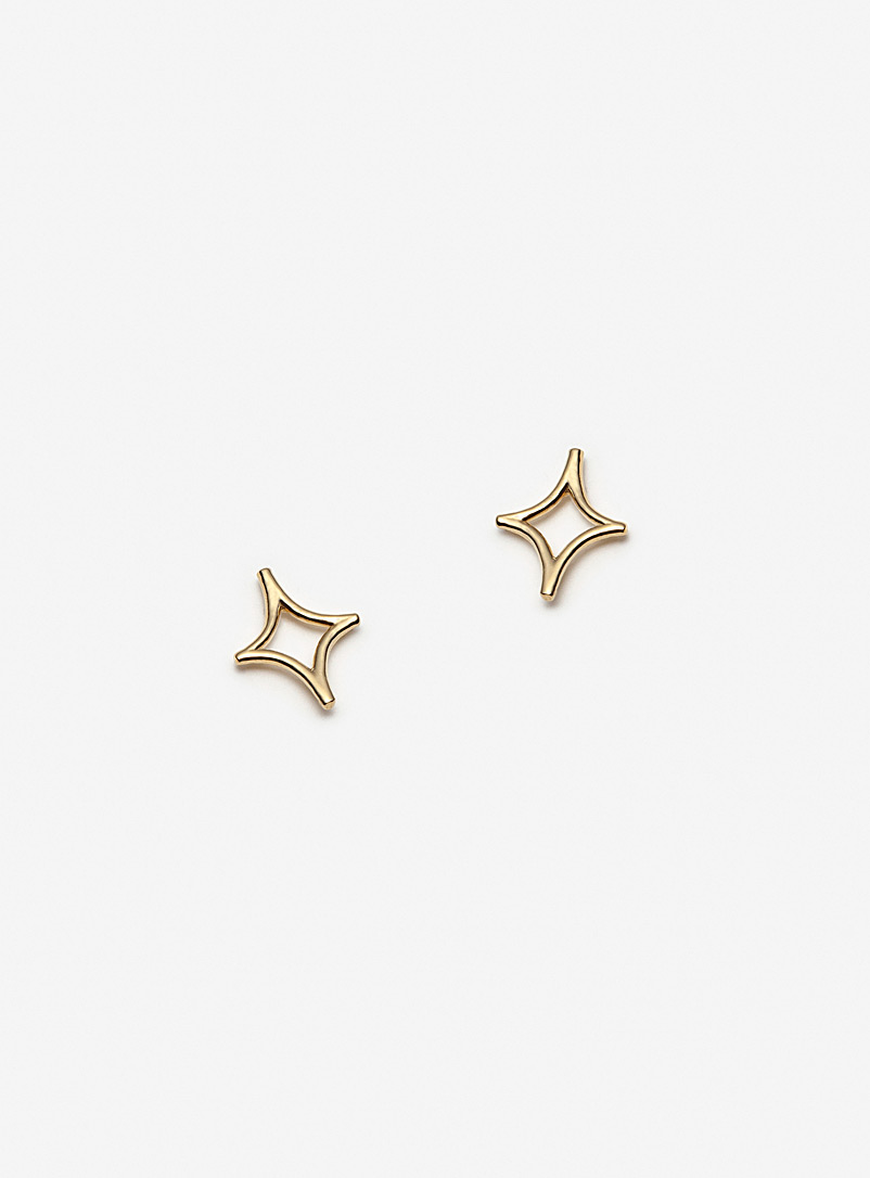 Camillette Star Gold-plated celestial stud earrings