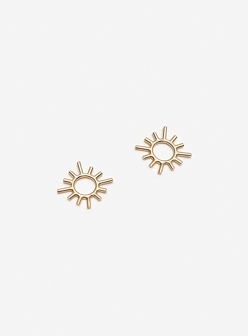 Camillette Sun Gold-plated celestial earrings