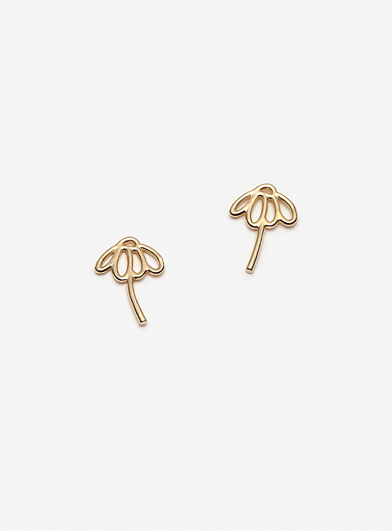 Camillette Sunflower Gold-plated flower earrings