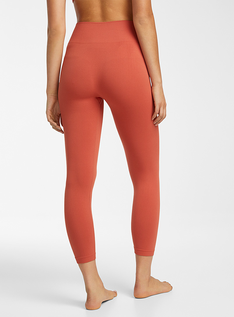 Miiyu Dark Orange Velvety recycled nylon legging for women