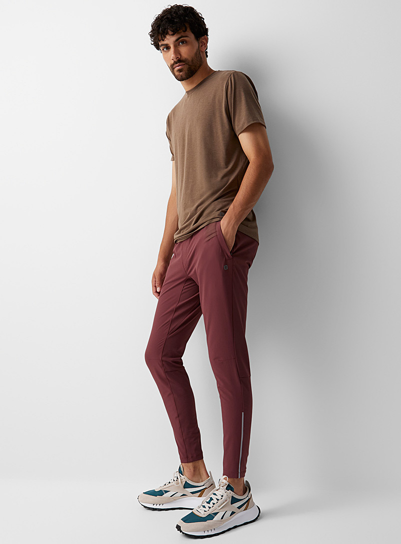 I.FIV5: Le pantalon multisport jambe articulée Rouge foncé-vin-rubis pour homme