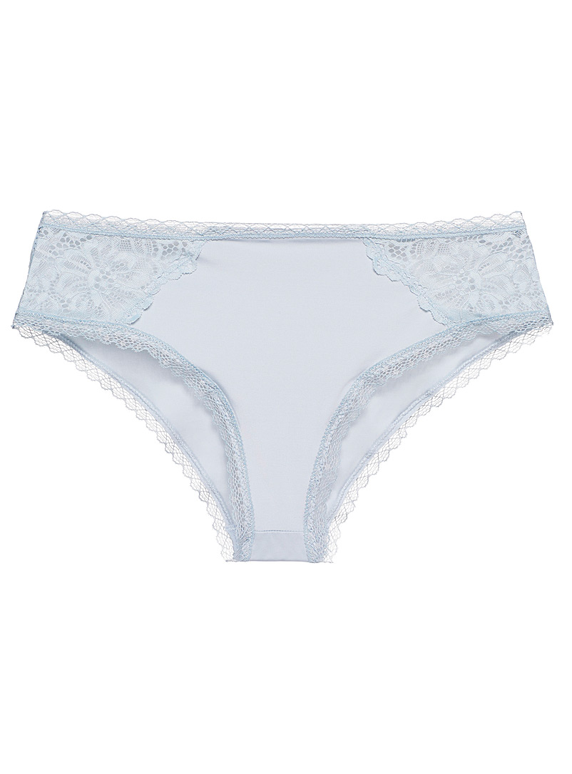 Miiyu Baby Blue Lace and microfibre essential hipster for women