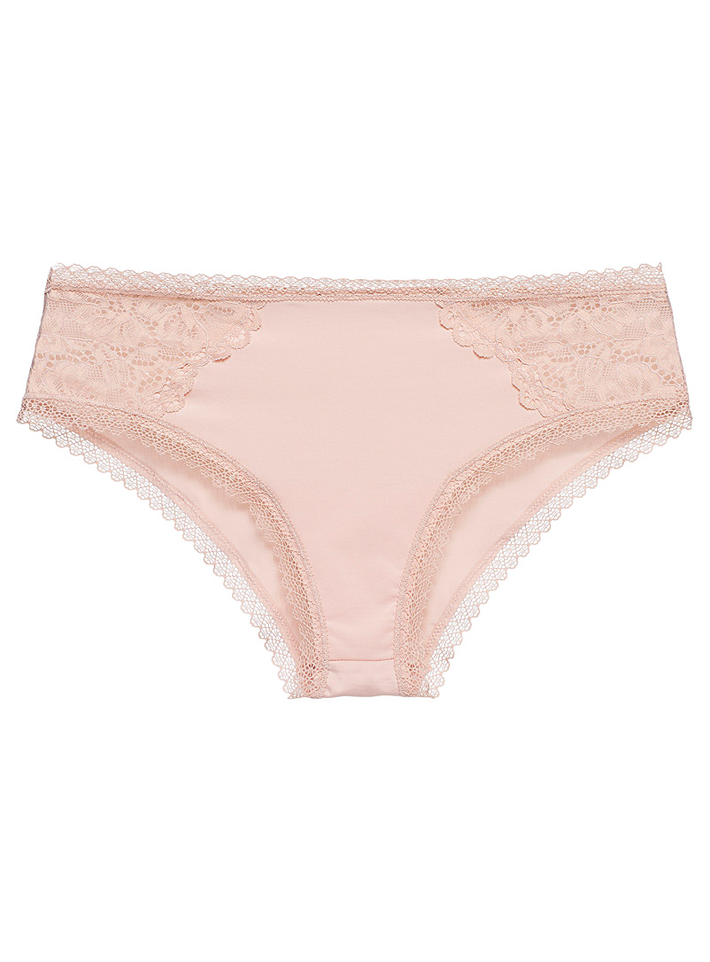 Miiyu Pink Lace and microfibre essential hipster for women