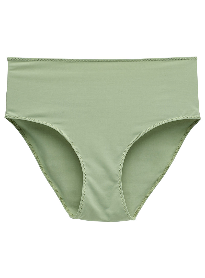 Miiyu Mossy Green Recycled nylon high-rise hipster for women