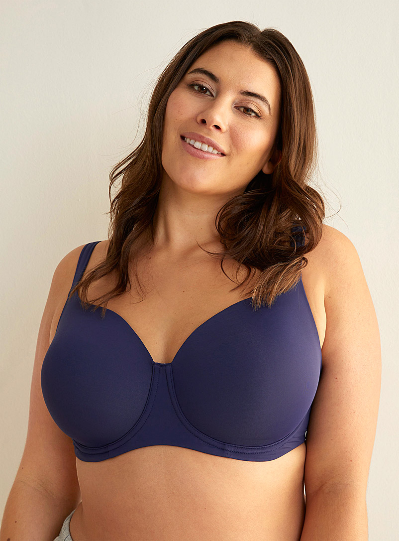 Miiyu Dark Blue Phoenix colourful full-coverage bra Plus size for women
