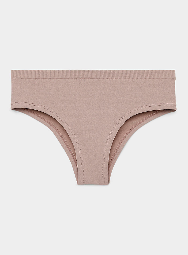 Miiyu Medium Brown Recycled nylon Brazilian panty for women