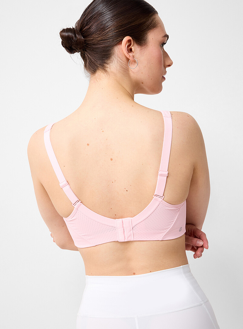 I.FIV5 Black Padded-strap moulded sports bra High-impact support for women