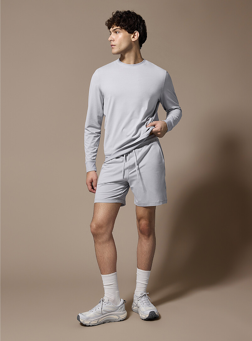 I.FIV5: Le sweat col rond jersey ultradoux Gris clair pour homme