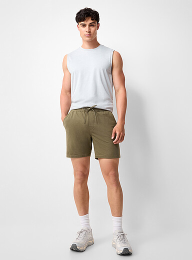 I.FIV5: Le short jersey ultradoux Vert fonc&eacute; - Mousse pour homme