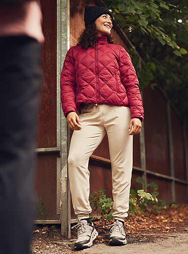 I.FIV5: Le jogger jersey ultradoux Ivoire - Beige cr&egrave;me pour femme