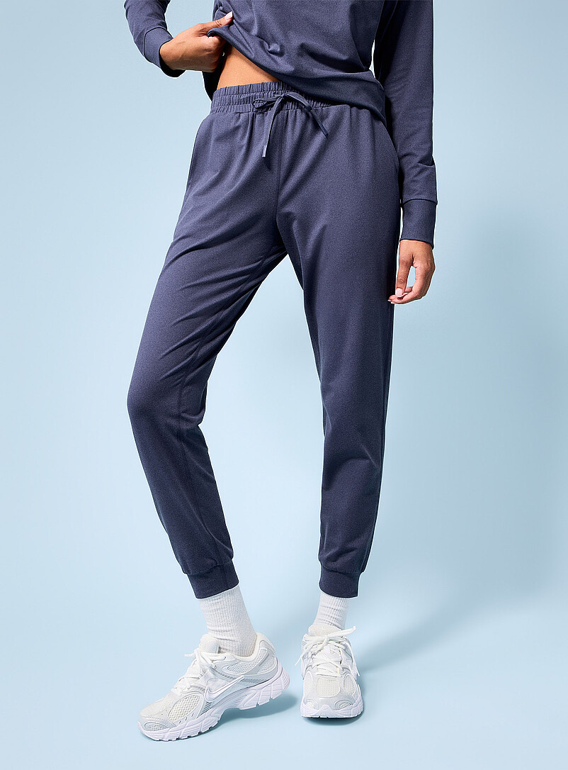 I.FIV5: Le jogger jersey ultradoux Bleu fonc&eacute; - Indigo pour femme