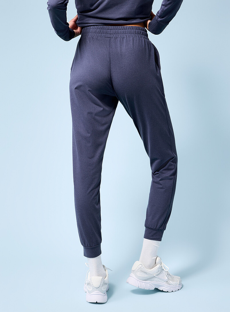 I.FIV5: Le jogger jersey ultradoux Bleu fonc&eacute; - Indigo pour femme
