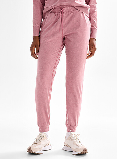 I.FIV5: Le jogger jersey ultradoux Vieux rose pour femme