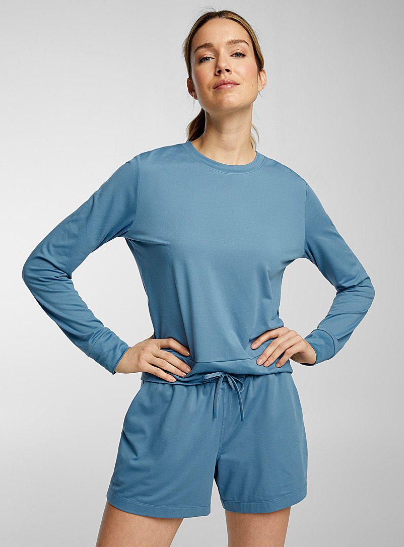 I.FIV5: Le sweat jersey velouté Bleu pour femme