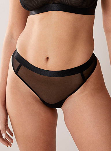 XFLWAM Women Underwear Cotton Thongs T Back See Through G-Strings