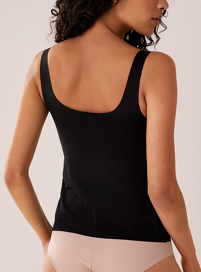 Miiyu Black Laser-cut padded cami for women