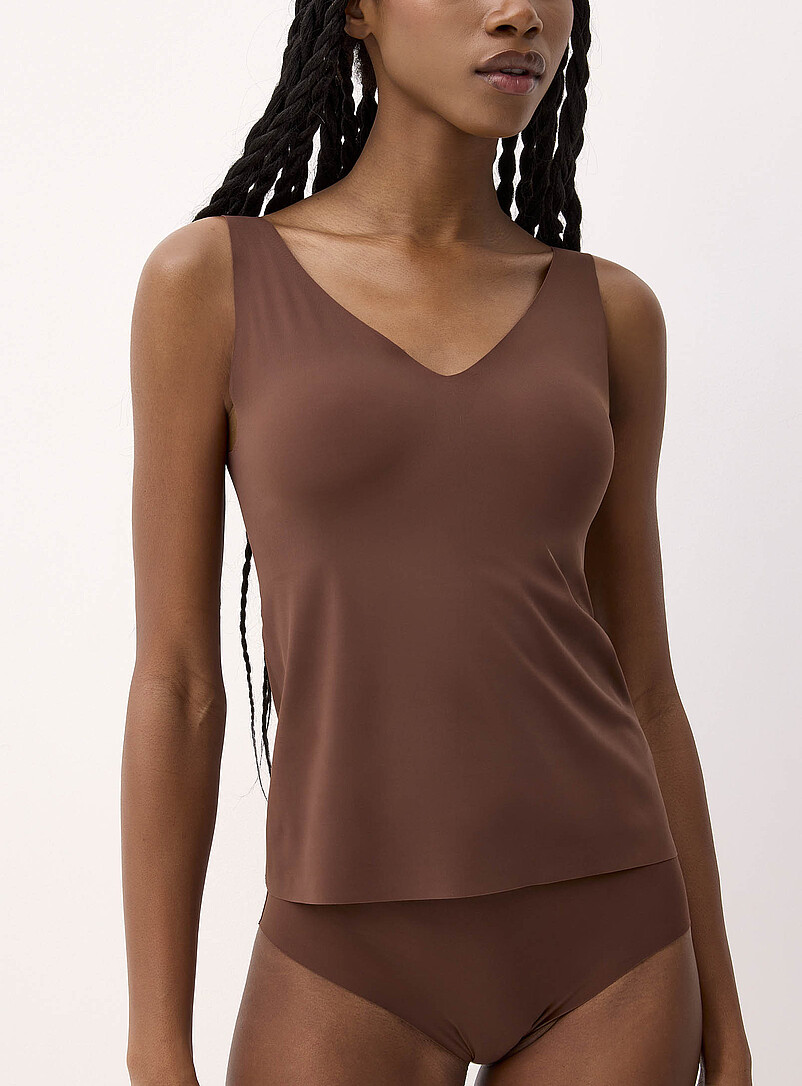Miiyu Black Laser-cut padded cami for women