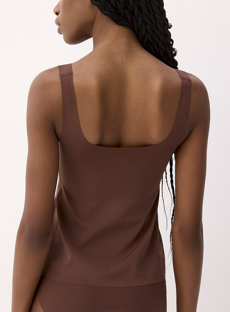 Miiyu Black Laser-cut padded cami for women